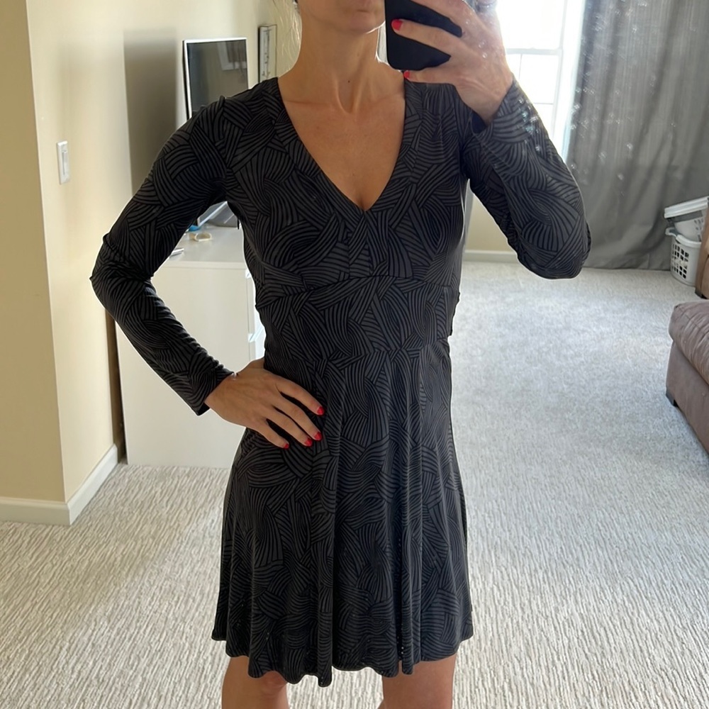 100% Silk long sleeve dress